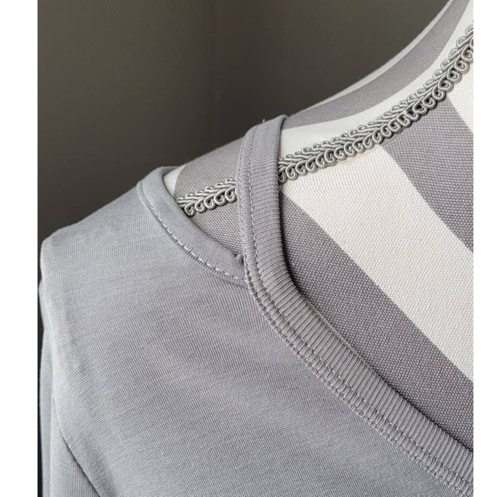 Lazy Sundays Grey Comfy Long Sleeve Dress Large - Picture 2 of 4